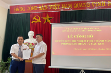                         CÔNG BỐ QUYẾT ĐỊNH BỔ NHIỆM PHÓ CHÁNH VĂN PHÒNG